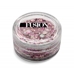 Paillettes roses holographiques pour le visage