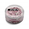 Paillettes roses holographiques pour le visage