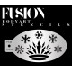 Pochoir couronne et flocons de neige