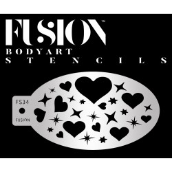 Chablon pour maquillage coeurs & étoiles
