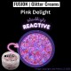 Paillettes roses holographiques pour le visage