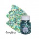 Paillettes gel turquoises SPLASH Pixie Paint Amerikan Body Art