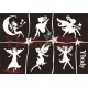 Pochoirs pour tatouage aux motifs de fées n° 59-0002