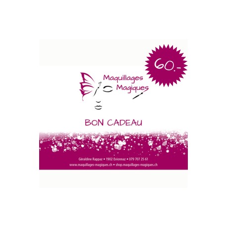 Carte Cadeau Maquillage Artistique - Matériel - cours