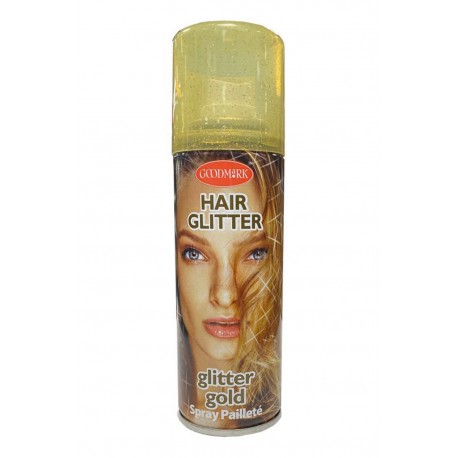 Spray Paillettes Cheveux Or - Bombe de paillettes Hair Glitter Gold