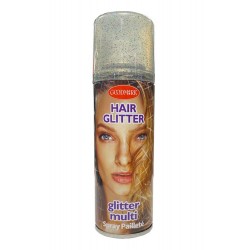 Paillettes cheveux en spray multicolores