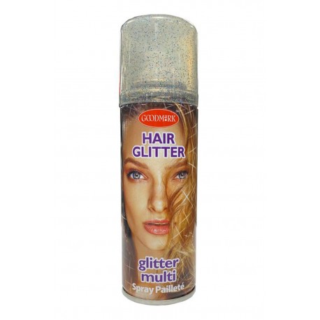Paillettes cheveux en spray multicolores