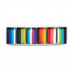 Palette Maquillage One Stroke Rainbow Burst - Peinture Professionnelle visage et corps Vegan - Global Colours