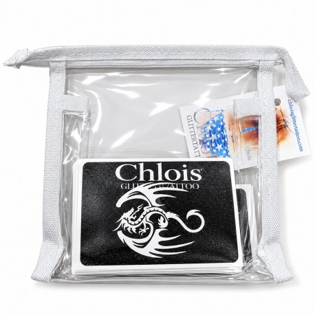 Kit 45 pochoirs pour tatouages à paillettes - Garçons