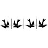 4 Oiseaux pochoir tatouage temporaire Ybody Tiny 8401EX