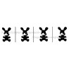 Lapin mini pochoir tatouage temporaire Ybody 8402EX