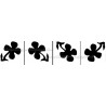 trèfle mini pochoir tatouage temporaire porte bonheur Ybody  8405EX