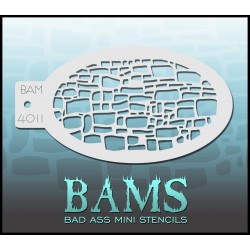 bad ass stencils bam 4011 Pochoir cobblestone