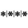 Flocon de neige pochoir tatouage temporaire hiver YBody