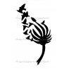 Pissenlit oiseau pochoir tatouage temporaire fleur Ybody