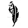 Plume pochoir tatouage temporaire faux tattoo paillettes Ybody