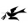 Oiseau pochoir tatouage temporaire Colombe Ybody 4000