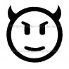Smiley emoji diable pochoir en forme d'émoticône glitter tattoo 334