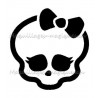 Monster High pochoir pour tatouage enfant à paillettes anniversaire