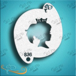 Diva stencils princess profile pochoir maquillage aérographe