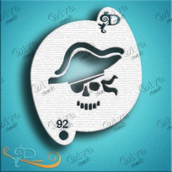 Diva stencils pirate with hat pochoir pirate maquillage aerographe maquillages magiques