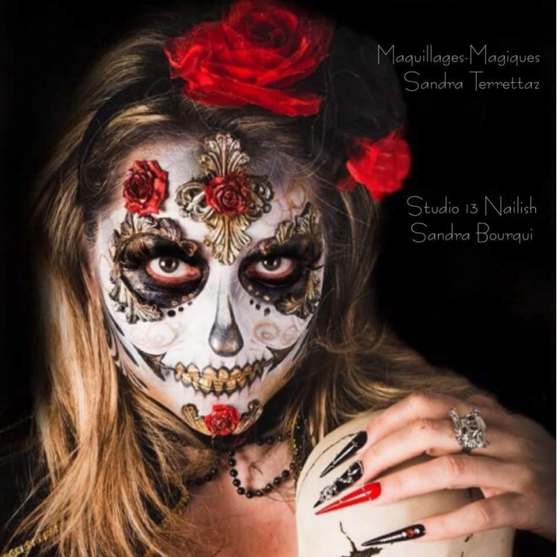 Poudre sèche blanche maquillage vampire squelette Starblend Mehron
