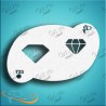 Pochoir aérographe diamant Diva Stencils 733