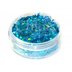 Chloïs Glitter Flakes Laser Blue