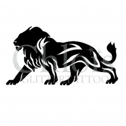 Lion n°1000 pochoir tatouage