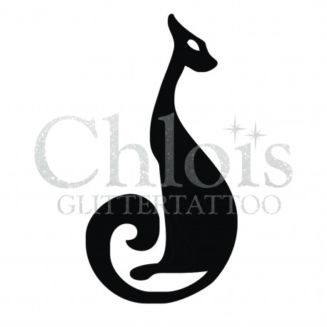 Chat n°1011 pochoir pour tatouage temporaire