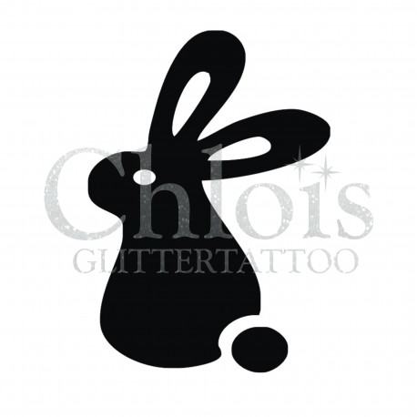 Lapin n°1205 pochoir chloïs Glittertattoo pour tatouage temporaire