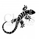 Gecko n° 1504 - pochoir pour tatouages à paillette ou encre de Chloïs Glittertattoo