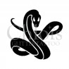 Serpent n° 1505 - pochoir pour tatouages à paillette ou encre de Chloïs Glittertattoo