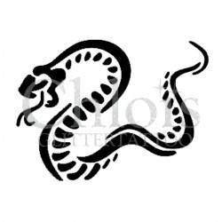 Serpent n° 1505 - pochoir pour tatouages à paillette ou encre de Chloïs Glittertattoo