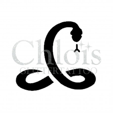 Cobra n° 1507 - pochoir pour tatouages à paillette ou encre de Chloïs Glittertattoo
