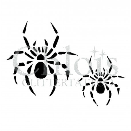 Duo d'araignée n°1604 pochoir pour tatouage temporaire