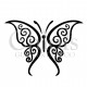 Papillon Curl n°2005 pochoir pour tatouage temporaire