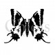 Papillon n°2011 pochoir pour tatouage temporaire