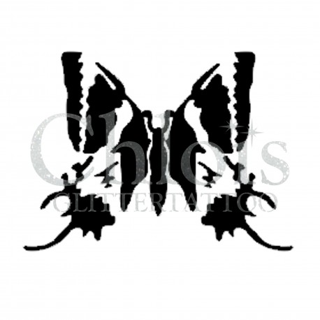 Papillon n°2011 pochoir pour tatouage temporaire