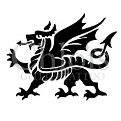 Dragon Médiéval n°2501 tatouage temporaire