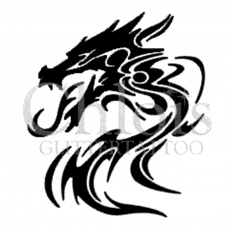 Dragon Tribal n°2504 tatouage temporaire