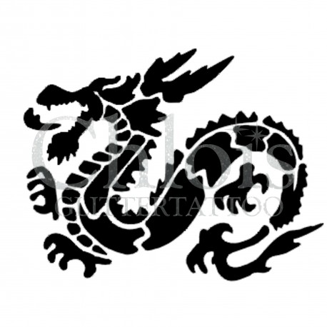 Dragon Feu n°2507 tatouage temporaire