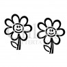 Happy Flower n° 3005 pochoir pour tatouage temporaire