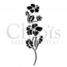 Hibiscus n° 3013 pochoir pour tatouage temporaire
