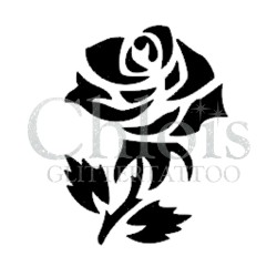 Rose Christa n° 3025 pochoir pour tatouage temporaire