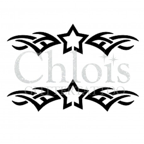 Bracelets d'étoile n°4005 - pochoir tatouage éphémère