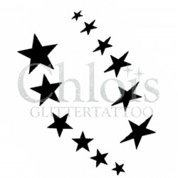 Pluie d'étoiles n°4006 - pochoir tatouage éphémère
