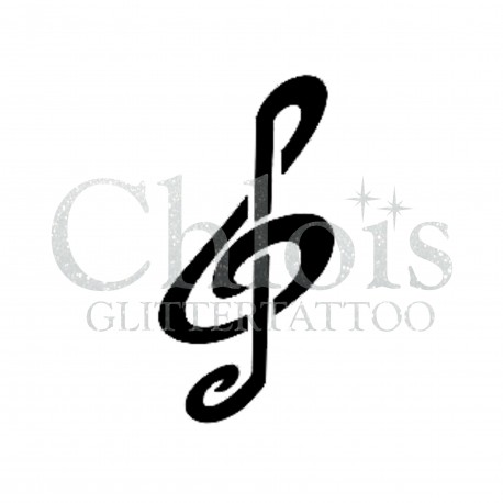Clé de Sol n°4011 - pochoir tatouage éphémère