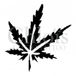 Marijuanas n°4029 - pochoir tatouage éphémère