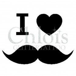 Love Moustache n°4030 - pochoir tatouage éphémère